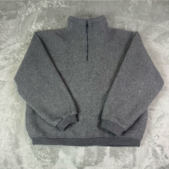 Malden Other - Vintage Polar Fleece By Malden Sweater Men Large gray 1/4 Zip Double faced USA